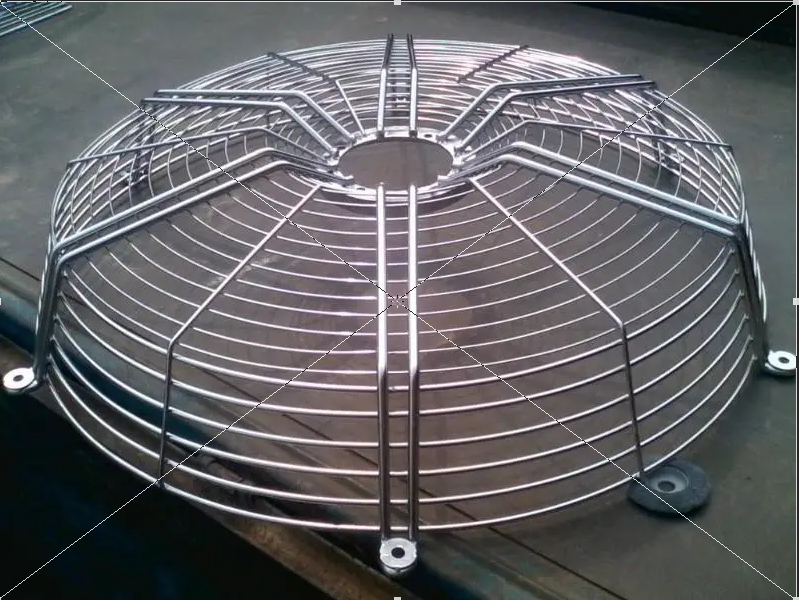 Bending debugging of fan mesh cover