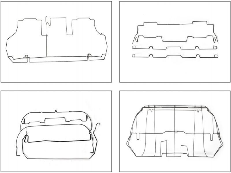 Rear seat frame bending piece