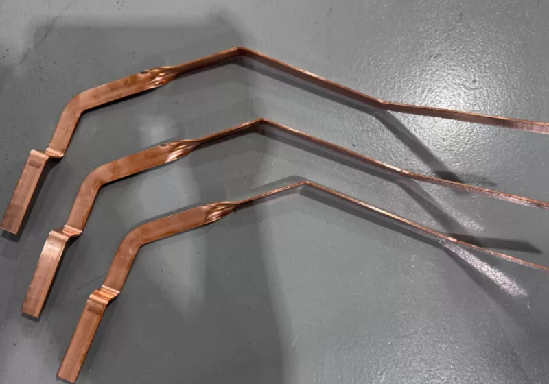 Electric vehicle conductive copper busbar bending sample
