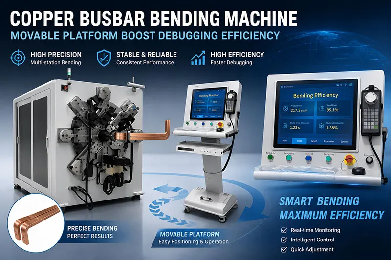 copper busbar bending machine movable platform boost debugging efficiency