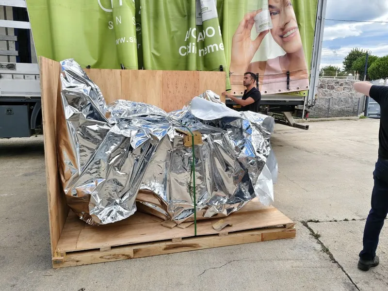Protective packaging on the BL-3D-51400 during delivery in Turkey